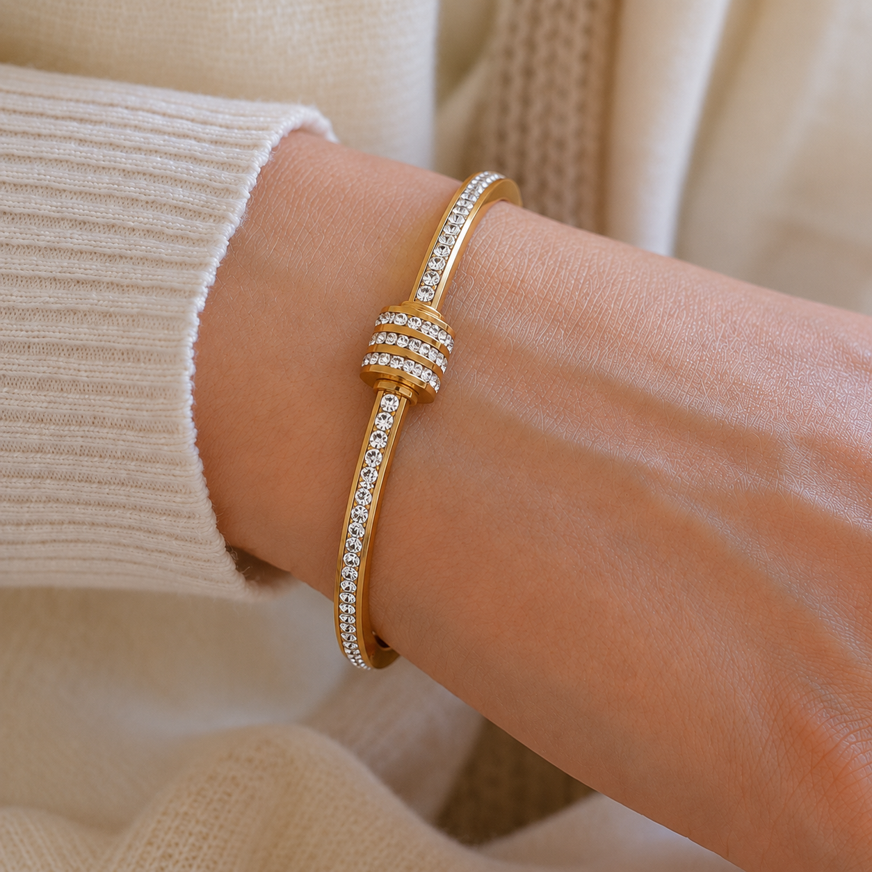 Seraphina Crystal Bangle