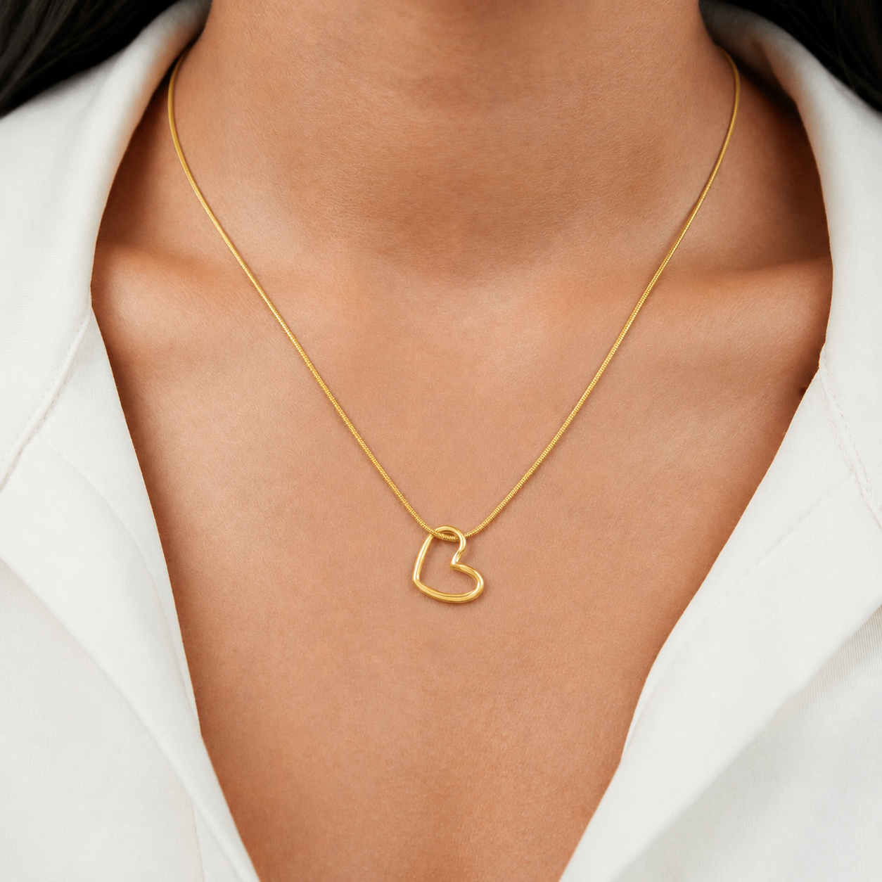 Seraphina Open Heart Necklace