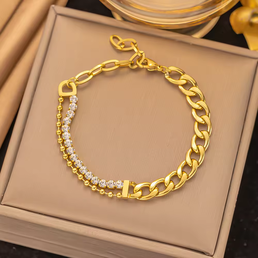 Elysian Crystal Chain Bracelet