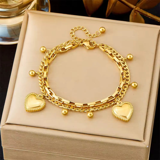 Lunora Heart Charm Bracelet
