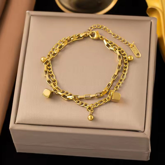 Virelle Geometric Chain Bracelet