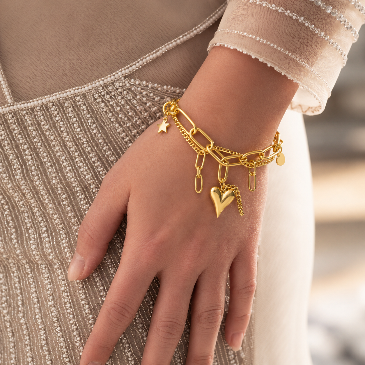 Elysia Heart Link Bracelet