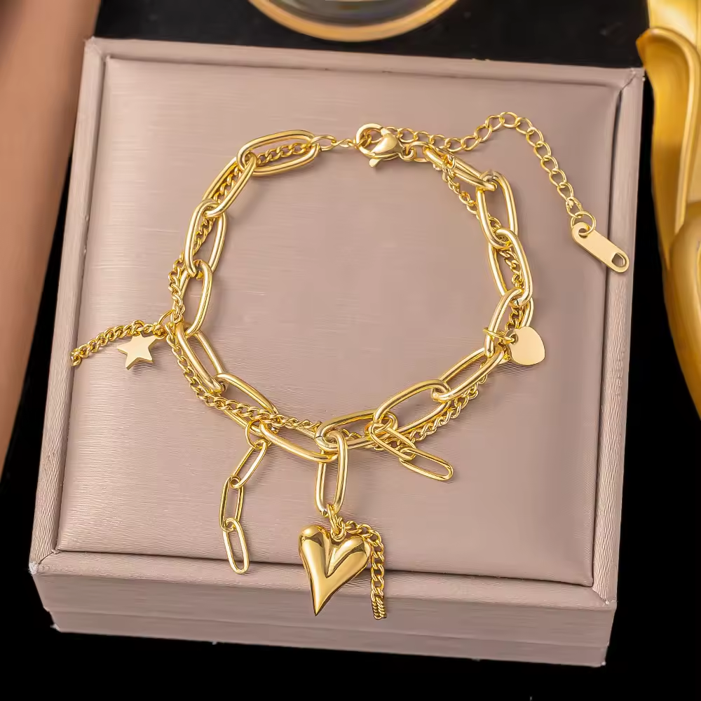 Elysia Heart Link Bracelet