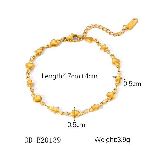 Stellara Heart Star Bracelet
