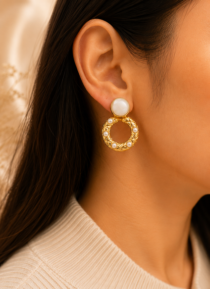 Solenne Halo Earrings