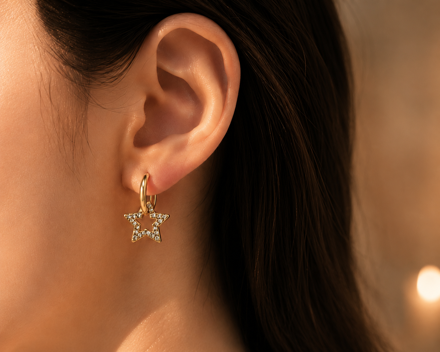 Star Halo Earrings