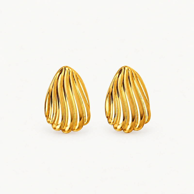 Solenne Ripple Drop Earrings