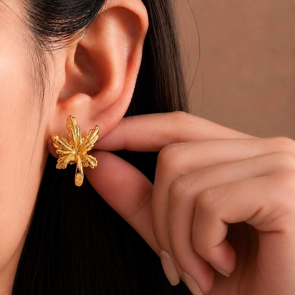 Sunburst Flower Stud Earrings