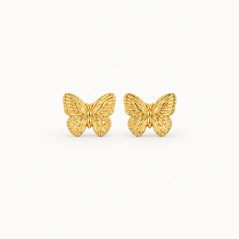 Butterfly Wing Stud Earrings