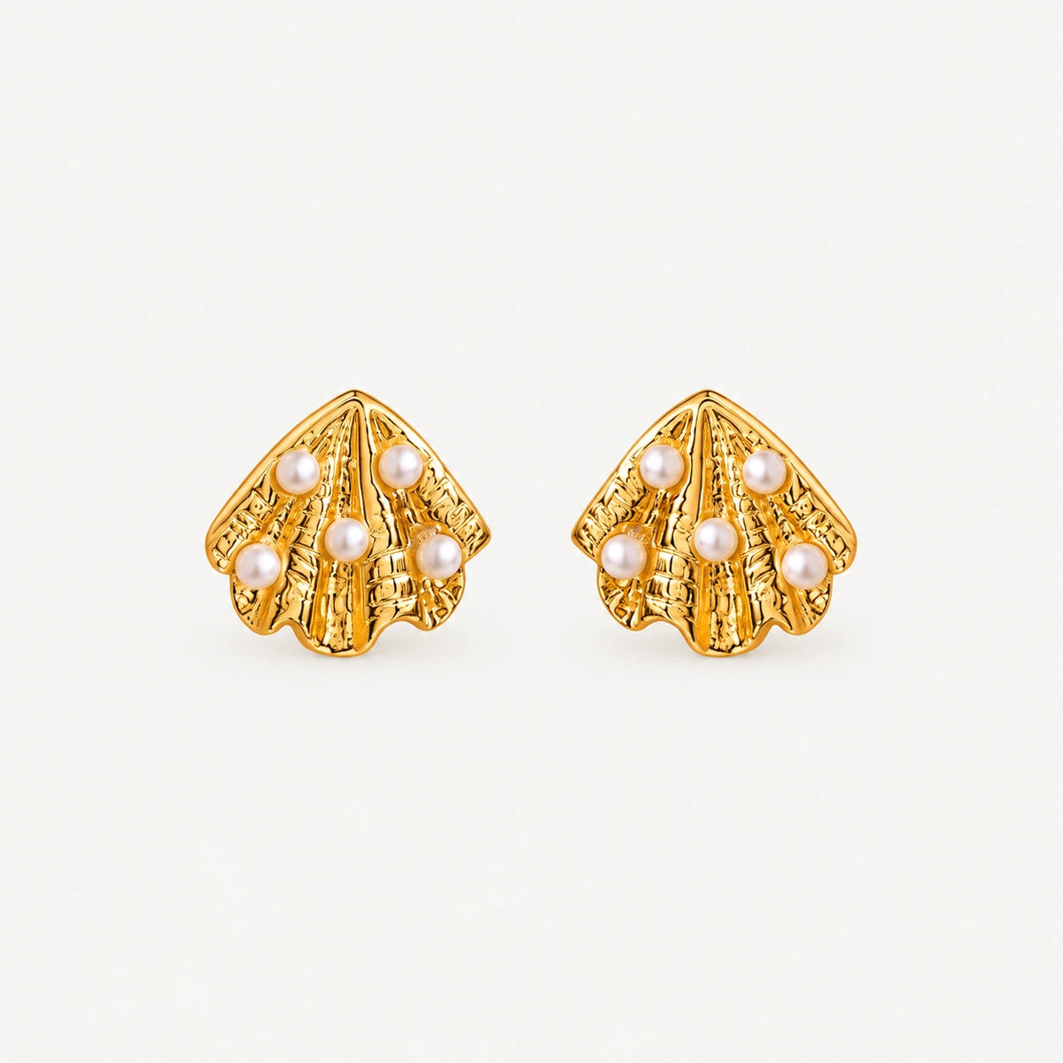 Pearl Shell Stud Earrings