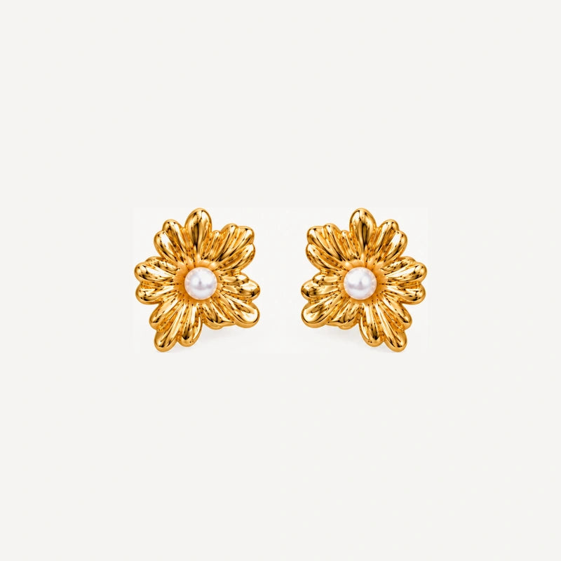 Pearl Daisy Earrings