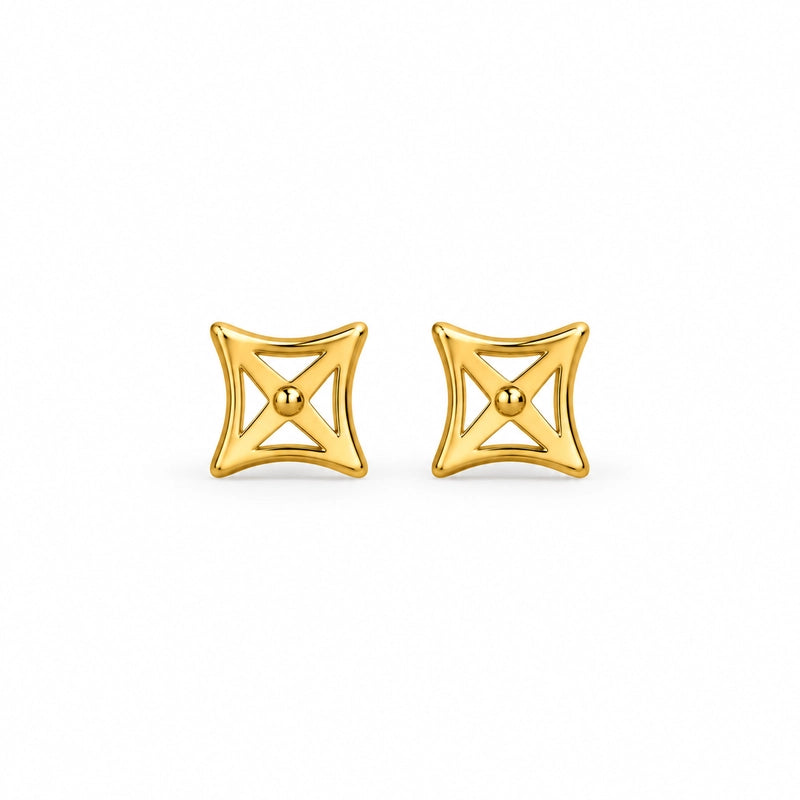 Geometric Square Stud Earrings