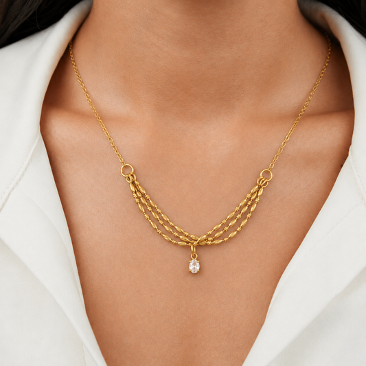 Celeste Drape Necklace