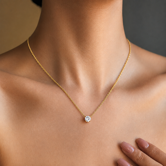 Celeste Solitaire Necklace