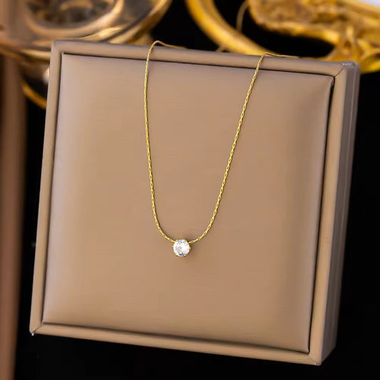 Celeste Solitaire Necklace