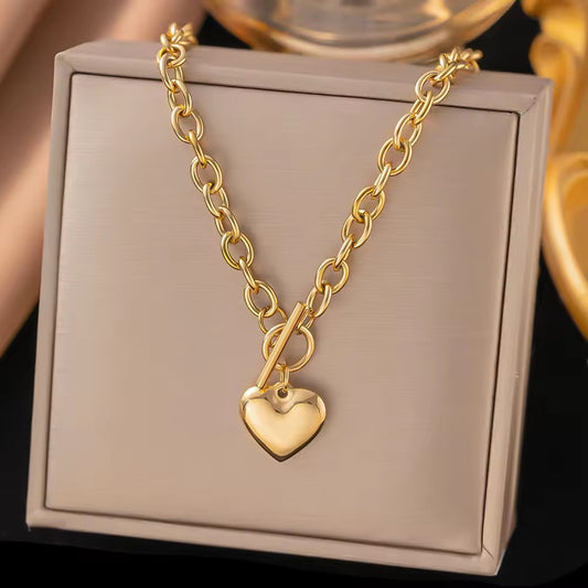 Lunara Heart Lock Necklace