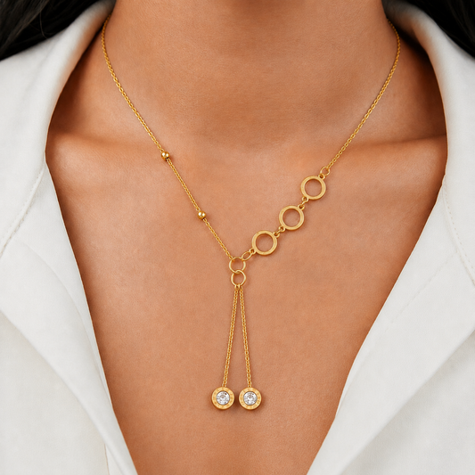 Orlina Crystal Tassel Necklace