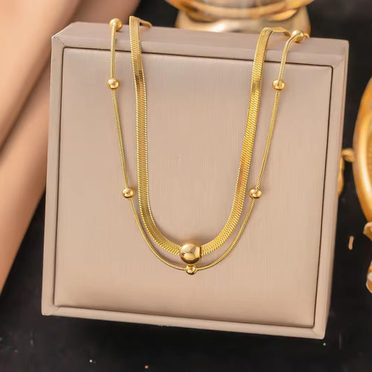 Aurelia Layered Orb Necklace