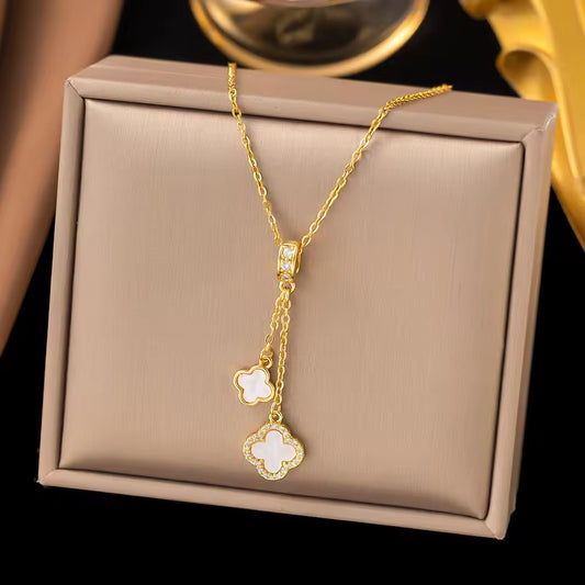 Elysia Clover Drop Necklace