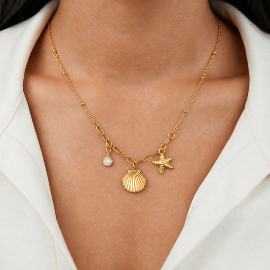 Marina Seashell Charm Necklace
