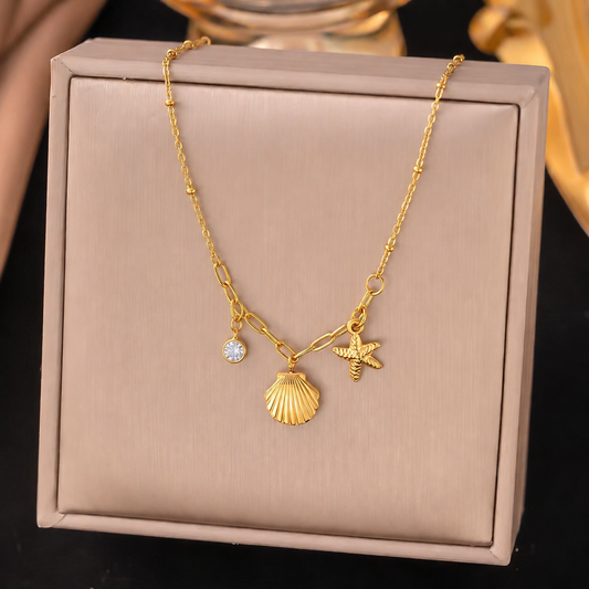Marina Seashell Charm Necklace